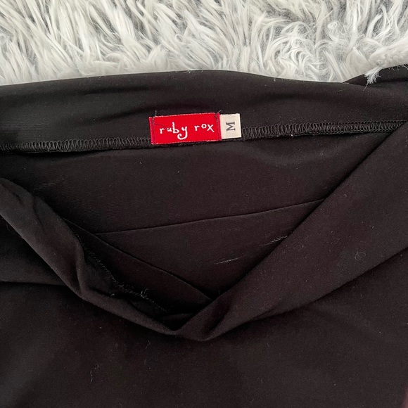 Vintage jersey asymmetrical cocktail dress. Ruby rox. - Picture 2 of 4